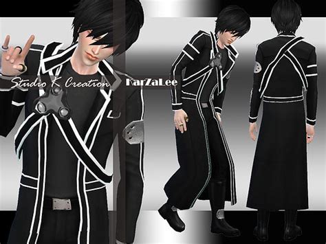 Sword Art Online Kirito Outfit At Studio K Creation Sims 4 Updates