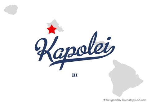Map Of Kapolei Hi Hawaii