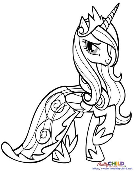 My Little Pony Coloring Pages Princess Cadence At