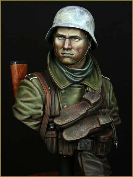 110 Scale Unpainted Resin Bust Infantry Collection Bust In Model