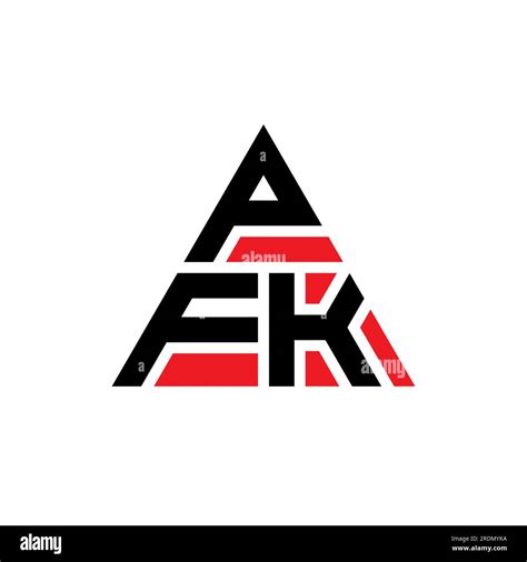 Diseño De Logotipo De Letra Triángulo Pfk Con Forma De Triángulo Pfk