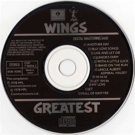 Paul Mccartney And Wings Wings Greatest 1978 1986 Japanese Press