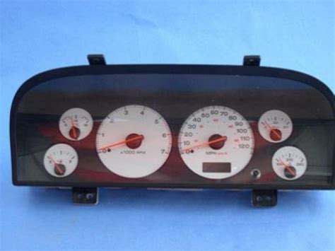 2002 2004 Jeep Grand Cherokee Dash Cluster White Face Gauges 99 04 Ebay