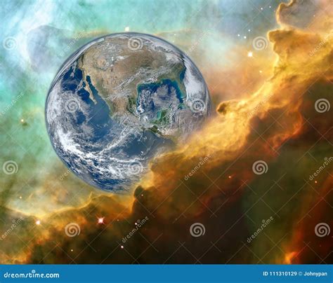 Mystic View Of Earth In Danger Concept Stock Illustration