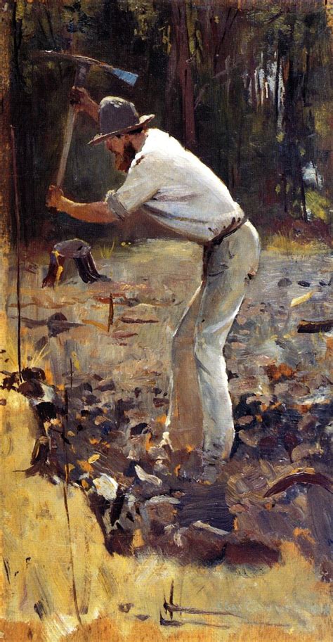 Turning The Soil Painting Tom Roberts Oil Paintings