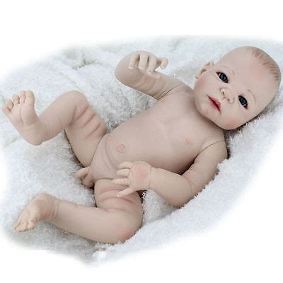 Silicone Vinyl Lifelike Reborn Baby Boy Dolls Newborn Naked Handmade
