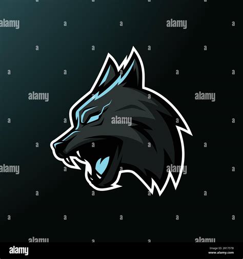 Angry Wolf Mascot Logo Animals Mascot Esports Logo Vector