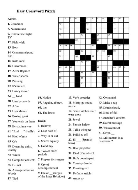Valentine s day puzzles placemat. Printable Crossword Puzzles Easy | Printable Crossword Puzzles