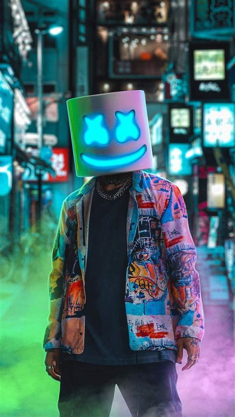 Marshmello Neon IPhone Android Marshmello 2020 HD Phone Wallpaper Pxfuel