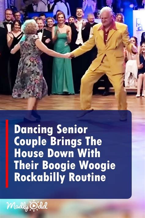 Two People Dancing On A Dance Floor With The Words Dancing Senior
