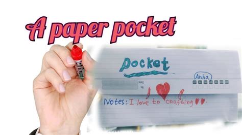 How To Make A Paper Pocket In Easy Ashratas Fun Time Youtube