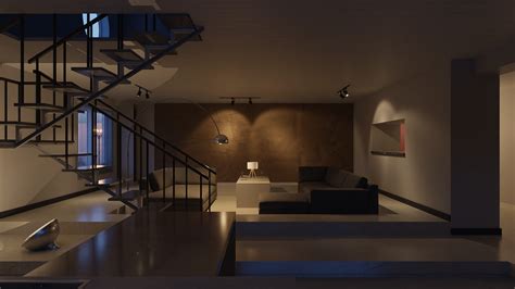 Night Livingroom3 Ullas3d Cgarchitect Architectural Visualization