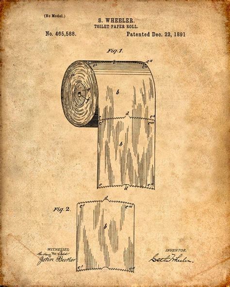 Patent Print Of A Toilet Paper Roll Patent Art Print Patent