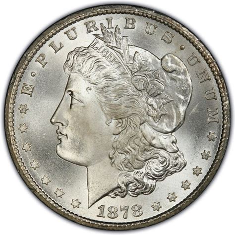 1878 Morgan Silver Dollar First Year Of Issue Xf To Au
