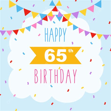 Happy 65th Birthday Card Poster Template Download On Pngtree