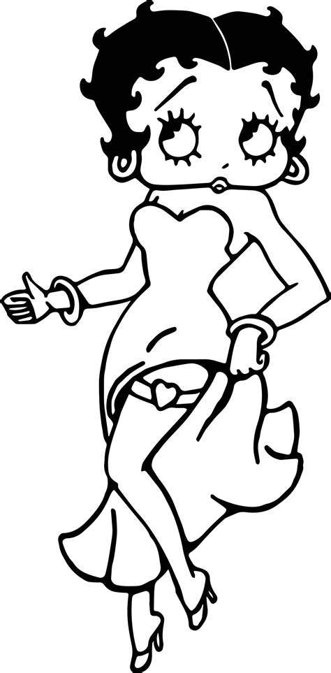 Betty Boop Coloring Pages Printable Free