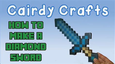How To Make A Minecraft Diamond Sword Foam Board Youtube