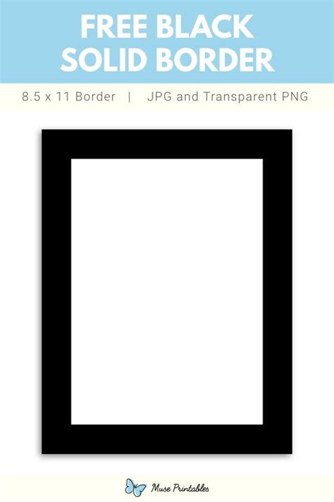 Free Printable Black Solid Border Border Printable Border Printables