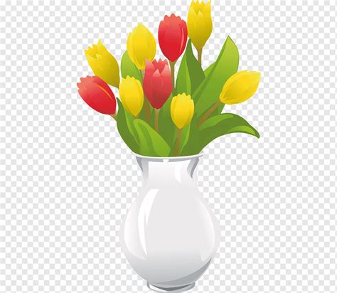 Vase Flower Illustration Cartoon Tulip Cartoon Character Flower
