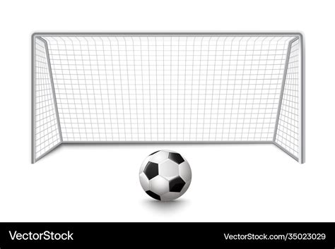 Isolated Soccer Goal And Ball Royalty Free Vector Image
