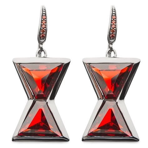Black Widow Hourglass Dangle Earrings By Rocklove Shopdisney