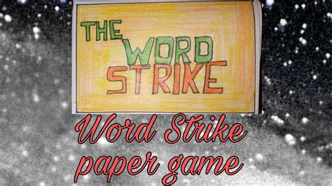 🔴new Paper Game Word Strike Paper Game Party Game Play At Home