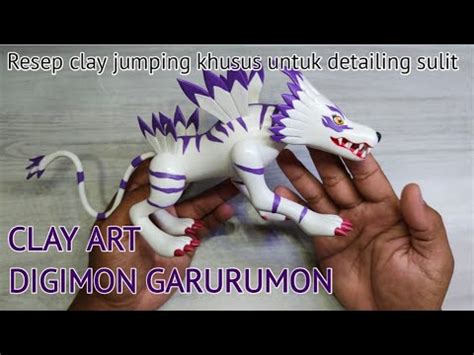Figure Action Digimon Garurumon Dengan Clay Digimon Clay Art Youtube