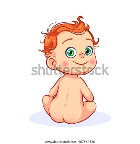 Cutout vetor desenho animado bebê nu vetor stock livre de direitos Shutterstock