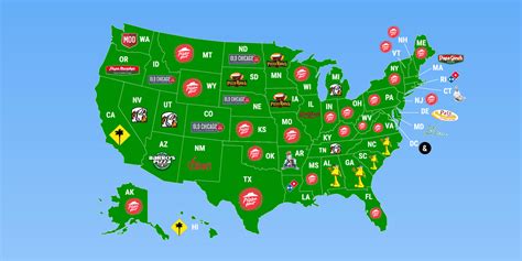 Map Shows The Most Popular Pizza Chains In Every State Business Insider