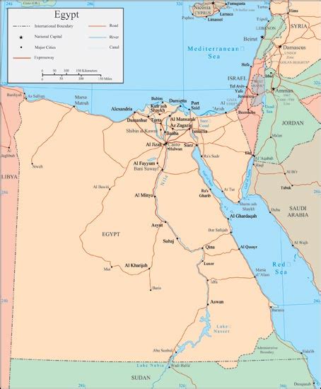 Egypt Map Vector