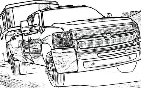 Big dumping truck coloring page. Lifted Chevy Truck Coloring Coloring Pages