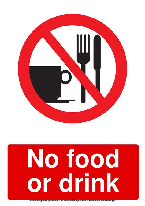 No Food Or Drink Signs Poster Template