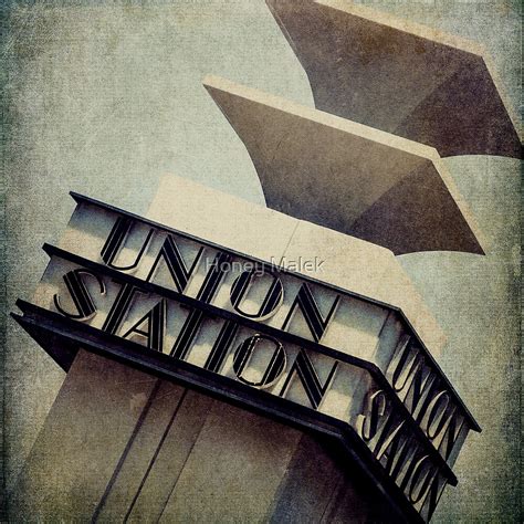 Art Deco Union Station Neon Sign By Honey Malek Redbubble