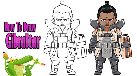 How To Draw And Coloring Gibraltar Apex Legends Step By Step ~ For Kids