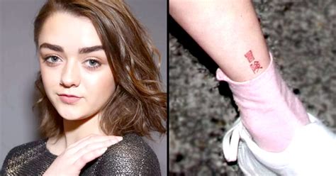 Someone Finally Found Maisie Williams Secret Tattoo Tattoodo