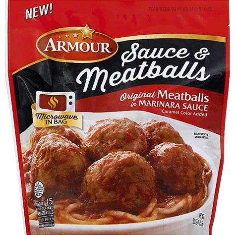 Armour Sauce And Meatballs Original Meatballs In Marinara Sauce Beef