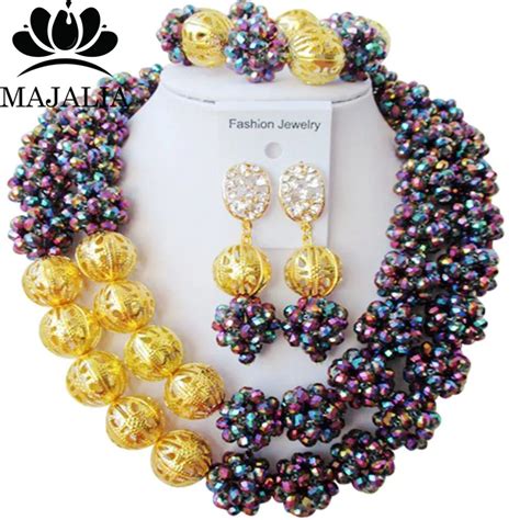 Fashion African Wedding Beads Metal Multicolor Nigerian Wedding African