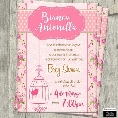 Invitaciones Digitales Personalizadas Baby Shower De Niña Bs 016 En