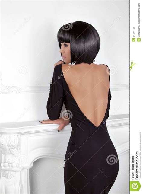Vogue Style Fashion Beauty Woman In Sexy Dress Showing