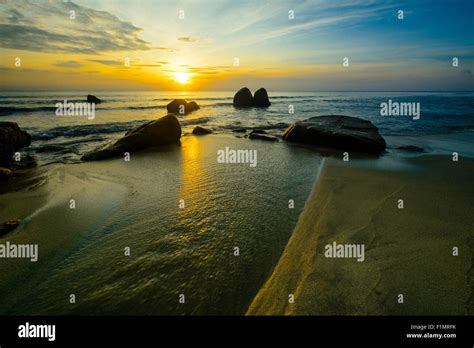 Teluk Chempedak Beach At Sunrise Stock Photo Alamy