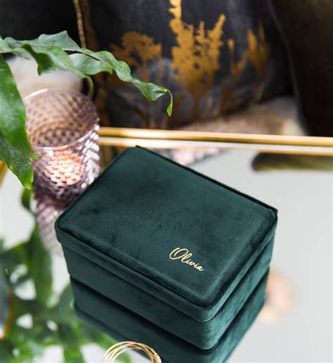 Velvet Jewellery Box Embossed With Gold In Jewelry Packaging
