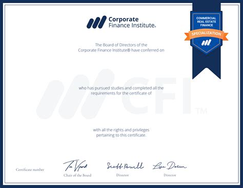 Corporate Finance Institute Accredible Certificates Badges And