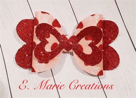 Open Corazones Bow Plantilla Svg Plantilla Bow Archivos Svg Etsy Sparkle Hair Bows Gold Hair