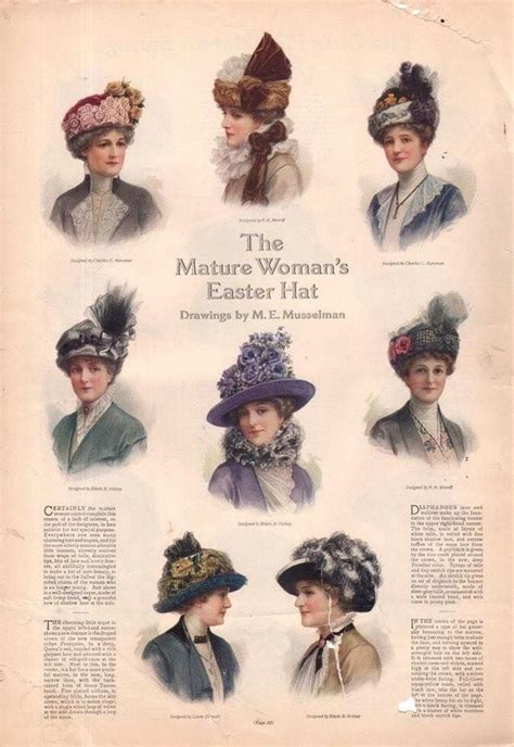 1913 Easter Hats Victorian Hats Hats For Women Hats Vintage