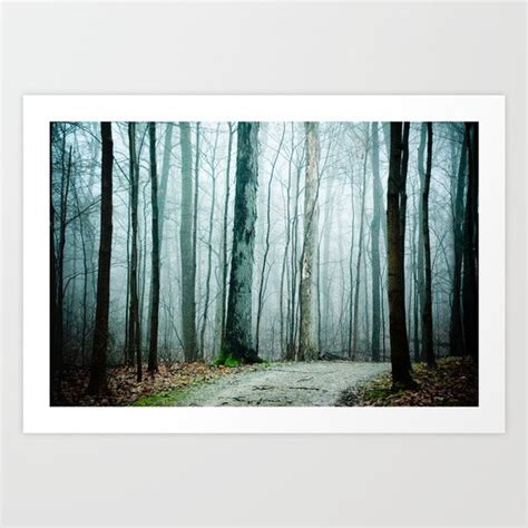 exploring in a foggy ohio forest the mood was haunting and mysterious art prints art