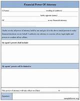 Pictures of Power Of Attorney For Financial Matters Form