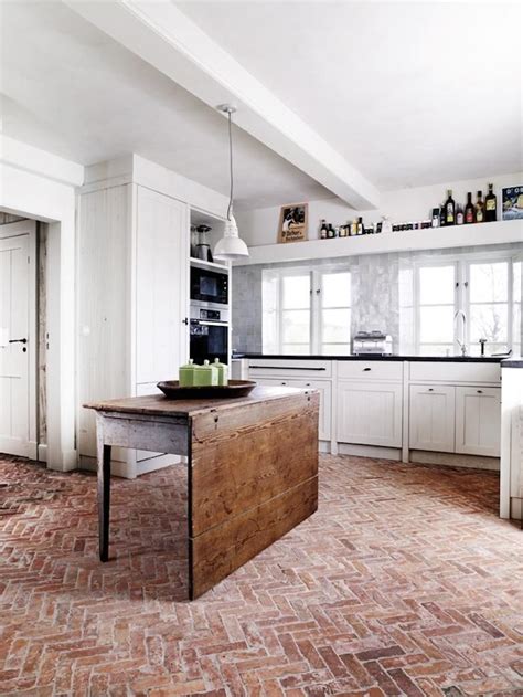 Browse Diy Archives On Remodelista Brick Floor Kitchen Brick Kitchen