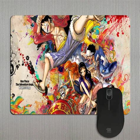Hot Fire One Piece Nami Luffy Anime T Gaming Mouse Mats Anti Slip Rectangle Mouse Pad
