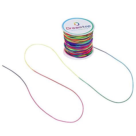 Dreamtop 1mm 100 Meters Rainbow Elastic String Cord Pony Bead String