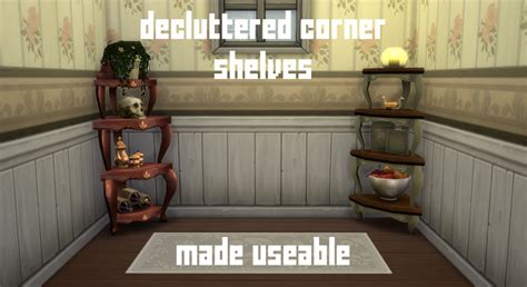 My Sims 4 Blog Decluttered Corner Shelves Made Useable By